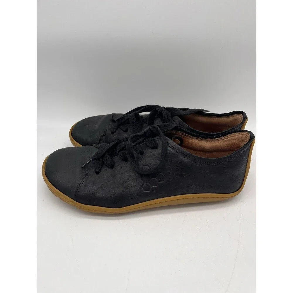 VIVOBAREFOOT Addis Soul Womens Sneakers 9 EU 40 Black Leather Minimalist